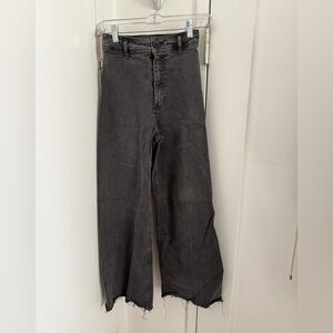 Zara Gray Flare & Wide Leg Jeans